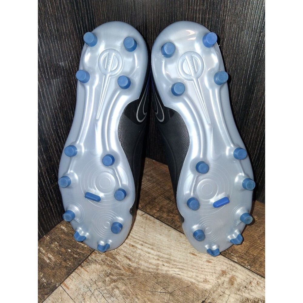 Kids Nike Jr Tempo Legend 10 Club Multi-Ground Soccer Cleats 5Y Blue/Black - Picture 7 of 8